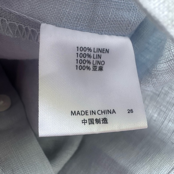 Brandy Melville Blue Button-Up Linen Camisole Tank Blouse Size Small - Picture 13 of 13